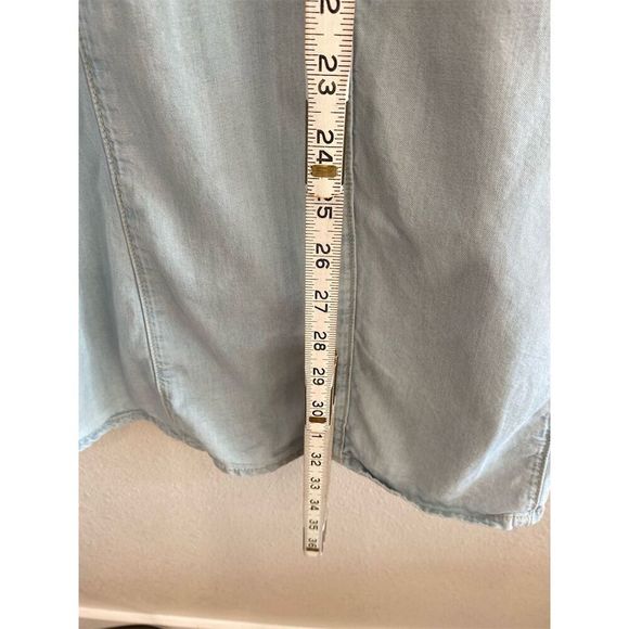 Current/Elliott Women's Blue Chambray Valley Dress Size 1 Short Sleeve - Picture 5 of 5